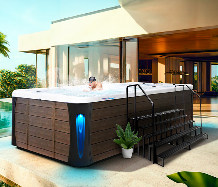 Calspas hot tub being used in a family setting - Coral Springs